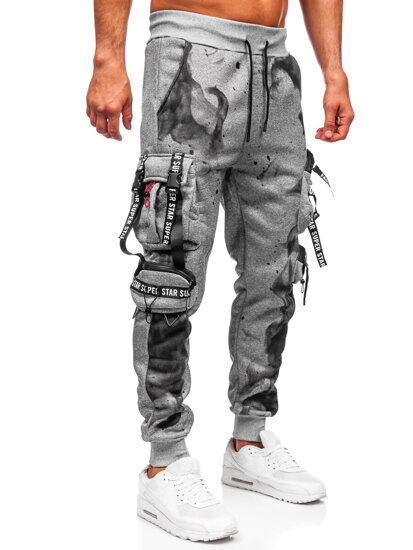 Muške tople Cargo joggers Sivo Bolf HSS342