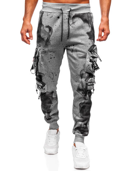 Muške tople Cargo joggers Sivo Bolf HSS342