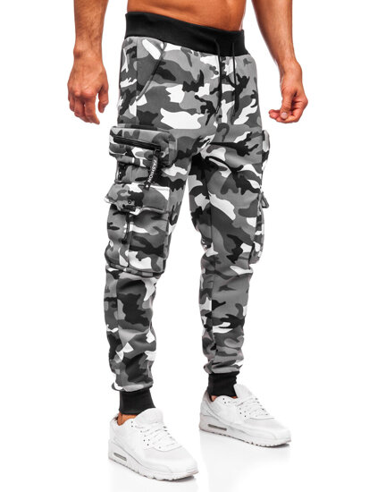 Muške tople Cargo joggers Sivo Bolf HSS353