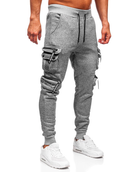 Muške tople Cargo joggers Sivo Bolf HSS361