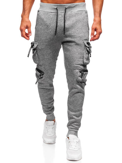 Muške tople Cargo joggers Sivo Bolf HSS361