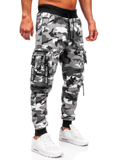 Muške tople Cargo joggers Sivo Bolf HSS453