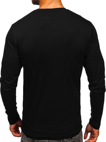 Muški longsleeve bez tiska crni Bolf 1209