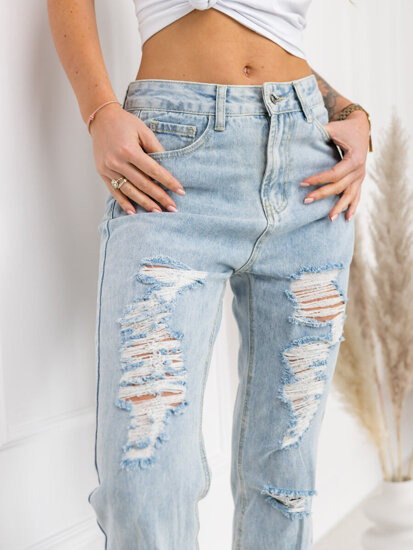 Plave ženske jeans hlače Mom Fit Bolf L-3011