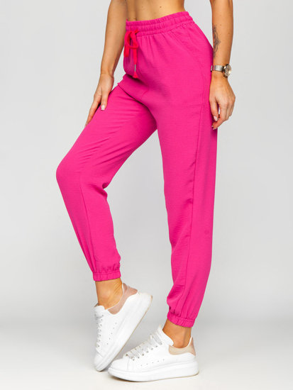 Roze materijalne jogger hlače za žene Bolf W7322