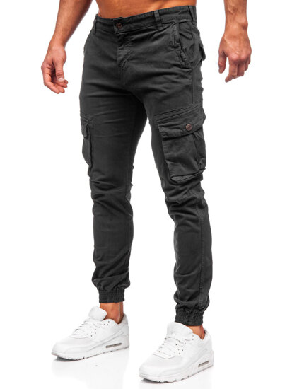 Sive muške cargo joggers hlače Bolf JM5502