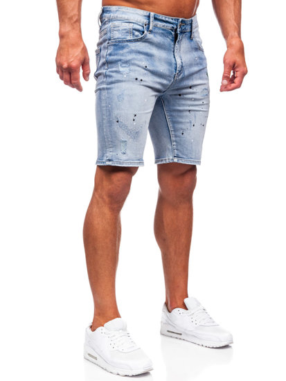 Svijetloplave kratke jeans hlače za muškarce Denley MP0262BC