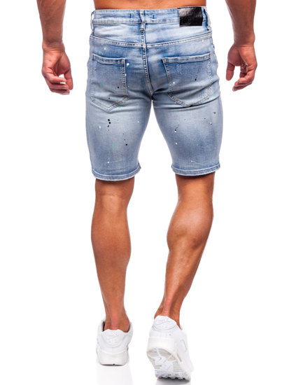 Svijetloplave kratke jeans hlače za muškarce Denley MP0262BC