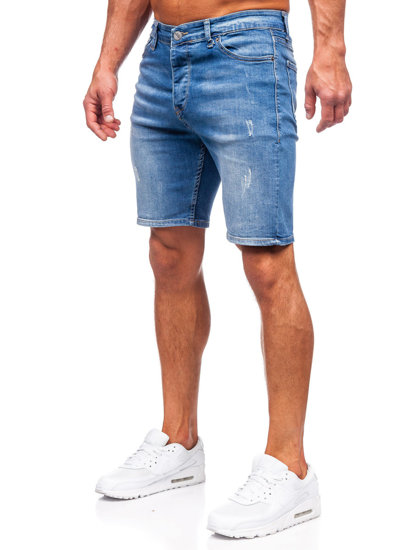 Tamnoplave kratke jeans hlače za muškarce Denley 0466