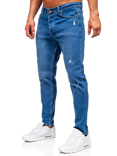 Tamnoplave muške traper hlače slim fit Bolf 6453