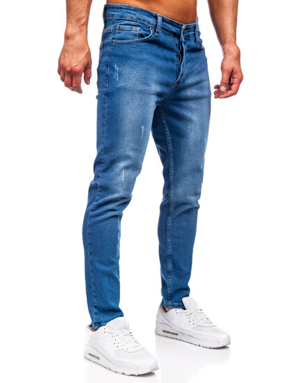 Tamnoplave muške traper hlače slim fit Bolf 6458