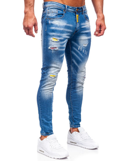 Tamnoplave muške traper hlače slim fit Bolf BC1025