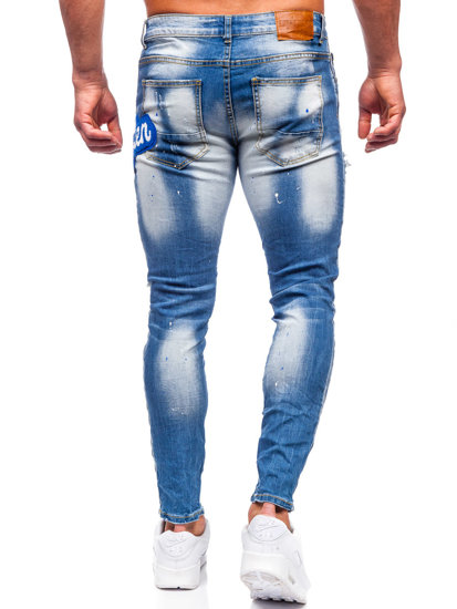 Tamnoplave muške traper hlače slim fit Bolf BC1068