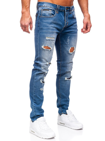 Tamnoplave muške traper hlače slim fit Bolf MP0086BS