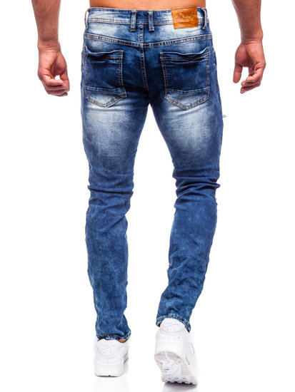 Tamnoplave traperice muške slim fit Bolf E7860