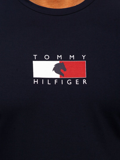 Tamnoplavi muški T-shirt s printom Tommy Hilfiger TH10082