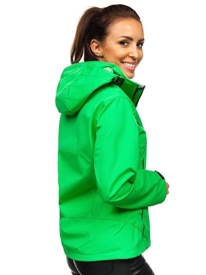 Zelena jakna ženska prijelazna softshell Bolf S010