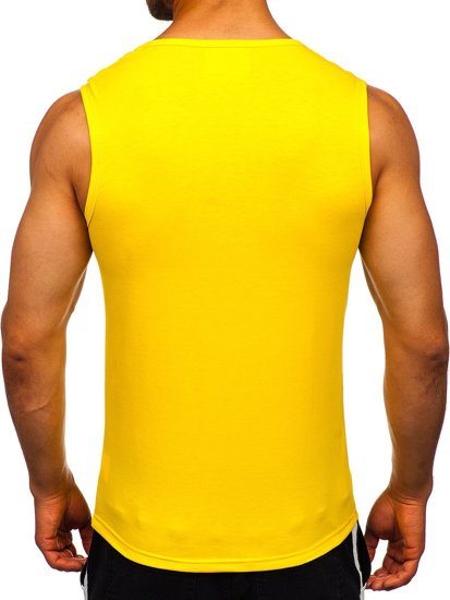 Žuta majica tank top bez printa Bolf 99001