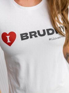 Bijeli ženski t-shirt s printom iz kolekcije Igor Brudny 01