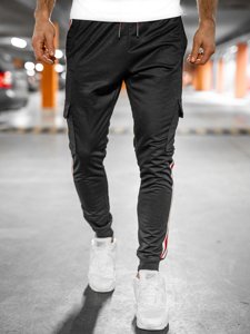 Crne muške kargo joggers trenirke Bolf YLB88018A