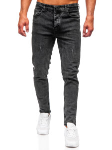 Crne muške slim fit jeans hlače Bolf 6497