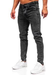 Crne muške slim fit jeans hlače Bolf 6497