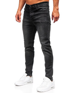 Crne muške slim fit jeans hlače Bolf 6504