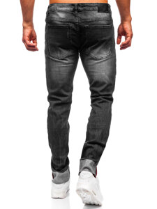 Crne muške slim fit jeans hlače Bolf MP0126N