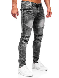 Crne muške traper hlače slim fit Bolf E7820