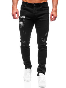 Crne muške traper hlače slim fit Bolf E7838