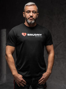 Crni muški t-shirt iz kolekcije Igor Brudny s printom 02