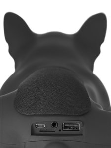 Crni veliki bežični zvučnik French Bulldog bluetooth S4