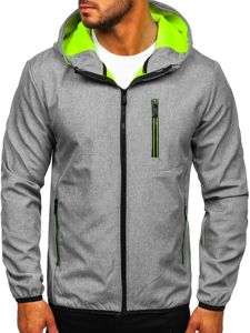 Grafitna jakna muška prijelazna softshell Bolf KS2195