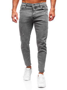 Grafitne skinny fit muške traperice Bolf 5909