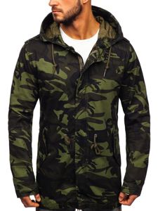 Jakna muška prijelazna parka camo-kaki Bolf 5391