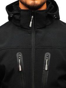 Jakna muška softshell crna Bolf A6603