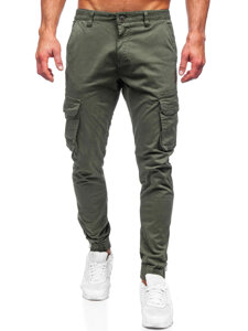 Khaki cargo muške jogger hlače od materijala Bolf 77322