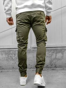 Khaki cargo muške jogger hlače od materijala Bolf 77322A