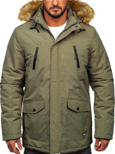 Khaki zimska muška parka Alaska Bolf WX032B