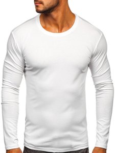 Longsleeve majica muška bez printa bijela Bolf 2088L