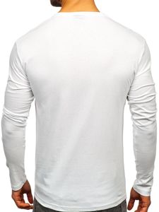 Longsleeve majica muška s printom bijela Bolf 1214
