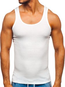 Majica tank top bez printa bijela Bolf NB002