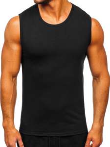 Majica tank top bez printa crna Bolf 99001