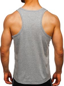 Majica tank top bez printa siva Bolf 99002