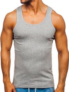 Majica tank top bez printa siva Bolf NB001