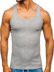 Majica tank top bez printa siva Bolf NB002