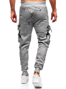 Muške tople Cargo joggers Sivo Bolf HSS339