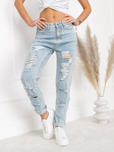 Plave ženske jeans hlače Mom Fit Bolf L-3011