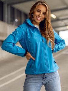 Prijelazna ženska jakna softshell plava Bolf AB056