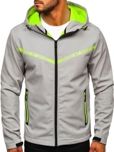 Siva jakna muška prijelazna softshell Bolf KS2181